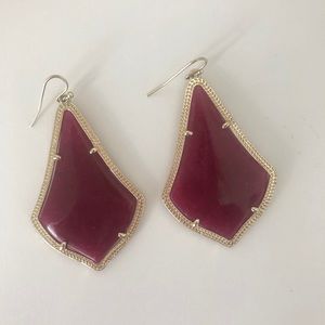 Maroon and gold Kendra Scott Alexandra Earrings